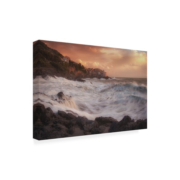 Paolo Lazzarotti 'A Warm Storm In Tellaro Part 1' Canvas Art,30x47